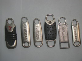 Lot of (6) Assorted Luggage Replacement Zipper Pulls - £7.86 GBP
