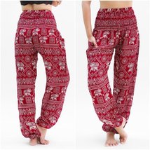 Burgundy ELEPHANT Pants Women Boho Pants Hippie Pants Yoga - £13.58 GBP