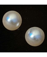 Large Richelieu Imitation Faux Pearl Clamp Screw Clip On Earring Vintage... - €7,78 EUR