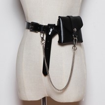 DAEYOTEN Mini Leather Waist Bag for Women 2022 Female  Belt Bags Hip Bag Motorcy - £32.76 GBP