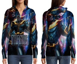 Thanos and Infinity Gauntlet Womens Graphic Zipper Hooded Hoodie - £28.04 GBP+