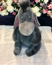 Disney Store Eeyore Plush Toy 15 Inch Removable Tail Sits Up Winnie the ... - £18.13 GBP