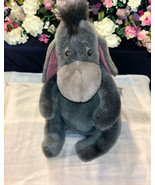 Disney Store Eeyore Plush Toy 15 Inch Removable Tail Sits Up Winnie the ... - £17.99 GBP