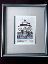 Mary Lynn Perney Drum Point Lighthouse Print Signed Numbered 61/515 Solo... - £76.45 GBP