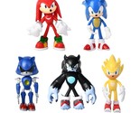 Sonic Action Figures Toys With Movable Joint 4.9 Inches Tall, Cute Sonic... - £39.53 GBP