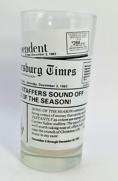Vintage 1983 St. Petersburg Times 16oz Glass. Item image 2