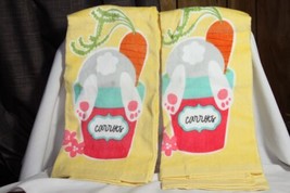 Household Item (new) SET OF 2 BUNNY KITCHEN TOWELS -15&quot;X24&quot; - £9.22 GBP