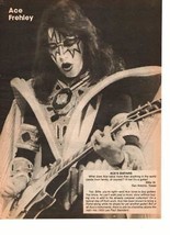 Kiss teen magazine pinup clipping Vintage 1980's Ace Frehley Rockline Make Up - $3.25
