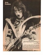 Kiss teen magazine pinup clipping Vintage 1980&#39;s Ace Frehley Rockline Ma... - £2.55 GBP