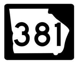 Georgia State Route 381 Sticker R4042 Highway Sign Road Sign Decal - £1.15 GBP+