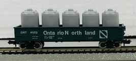 N Scale Atlas ONT Gondola Car 4552 Ontario Northland W/ Cask Load &amp; MTLC... - $12.82