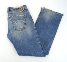 Cult of Individuality Hagen Jeans Distressed Mens Size 34X33 USA Made - $37.95