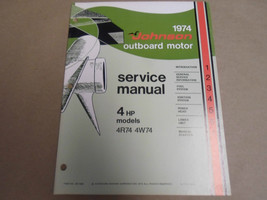 1974 Johnson Outboards Service Shop Repair Manual 4HP 4R74 4W74 OEM Boat - £39.63 GBP