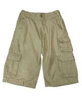 Youth Boys Size 12 Canyon River Blues Khaki Tan Cargo Shorts Adjustable Waist - $10.45