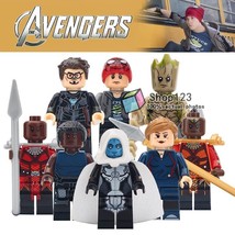 8pcs/set Marvel Avengers Endgame Supergiant Tony Stark Pepper Groot Minifigures - £12.73 GBP