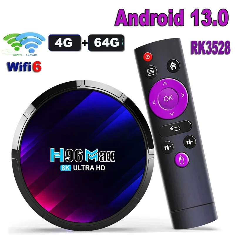 For Xiaomi 2023 New H96 Max Android 13 Tv Box RK3528 64GB 32GB 16GB 2.4G 5G Wifi - £15.29 GBP+