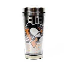 NHL Pittsburgh Penguins Hockey Official 16oz Stainless Cubed Dots Travel Mug - £18.17 GBP