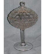 Vintage Fostoria AMERICAN Covered Pedestal Bowl /Compote w Lid-Clear Cub... - £7.07 GBP