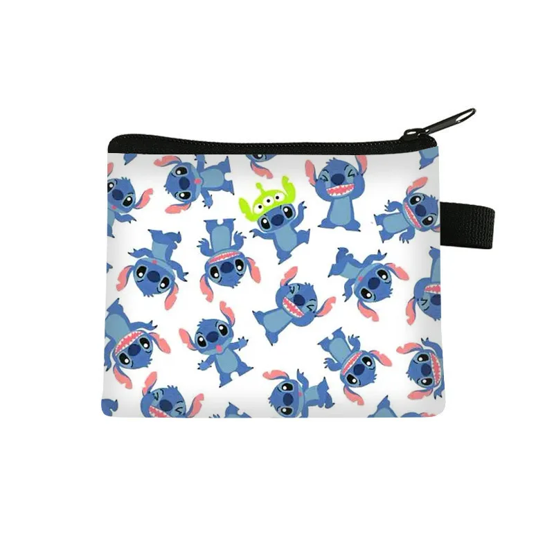 New Anime Stitch Coin Purse Kawaii Lilo Stitch Wallet Cute Angel Storage... - $4.82