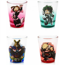 My Hero Academia Characters 4-Pack Shot Glasses Multi-Color - £21.56 GBP