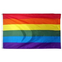 Gay Lesbian Rainbow Human Rights 2X3 2Ft X 3Ft Foot Flag House Banner - £3.54 GBP