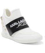 karl lagerfeld Paris NWT Charsi Women’s 7.5 White Pearl High Heel Sneake... - £59.62 GBP