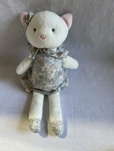 Jacadi Paris Lovey Rag Doll Rare Plush Stuffed Animal  Soft &amp; Cuddly Dressed Cat - £14.76 GBP