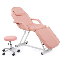 Massage Table Beauty Bed Tattoo Chair w Stool Set Facial Salon Barber Ad... - $286.99