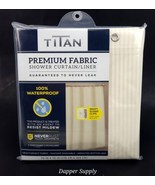 Titan Premium Fabric Shower Curtain/ Liner Waterproof Beige 70x72" Resist Mildew - $29.60