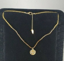 NIB Coldwater Creek Necklace Yellow &amp;Gold Tone Beaded Stamped Floral Pendant 19&quot; - £11.83 GBP