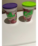 LOT (5) VTG 1992 Pizza Hut Plastic Kids Cup Hit the Hut Graffiti Brick W... - $14.84