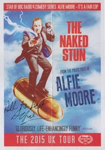 Alfie Moore The Naked Gun Stun Comedian Hand Signed Folded Flyer - £5.49 GBP
