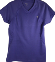 Champion Double Dry Purple Yoga Athletic Running Workout Shirt Women&#39;s Sz S - £15.92 GBP