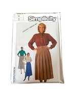 UNCUT Simplicity 7098 Misses Vintage 1980s Top Stitched Mid Length Skirt... - $128.35 MXN