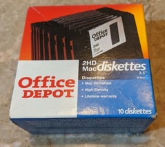 Office depot 2HD Mac diskettes 3.5&quot; 10 diskettes - $13.13