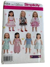 Simplicity 18 inch Doll Dress Clothes pattern 1484 - uncut - £9.22 GBP