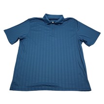 Casual Mens Shirt Navy Blue Shirt Short Sleeve Collared Knitted Chest Zip Polo - £12.33 GBP