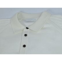 Men's Sweater Knit By BRANGO Turkey Polo Neck Cotton Blend 21228 White image 4
