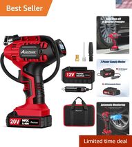 Tire Inflator Portable Air Compressor, 20V Cordless Car Tire Pump, Recha... - $90.98