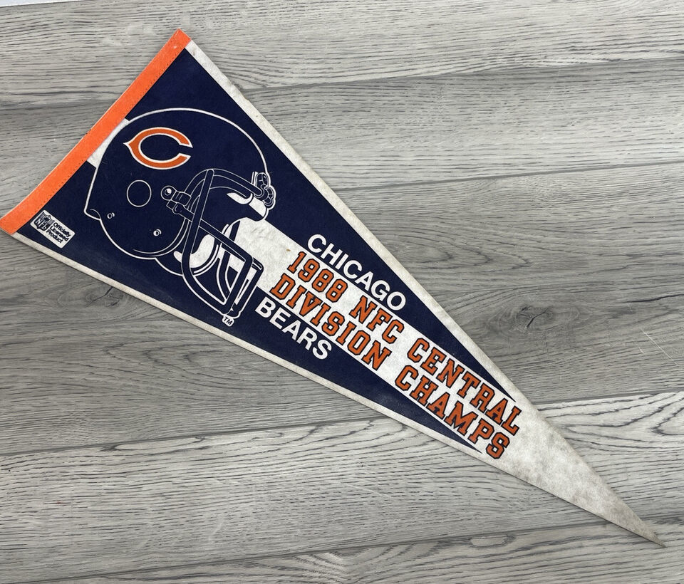 Primary image for NFL Chicago Bears Vintage 1988 NFC Central Division Champs 30” Felt Pennant