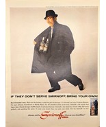 GROUCHO MARX PHOTO - SMIRNOFF VODKA - Trench coat - Fedora 1965 Vintage ... - $24.23