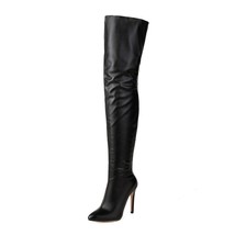 New Sexy Stiletto High Heels Over The Knee Long Boots Women Thigh High Boots Nig - £85.12 GBP