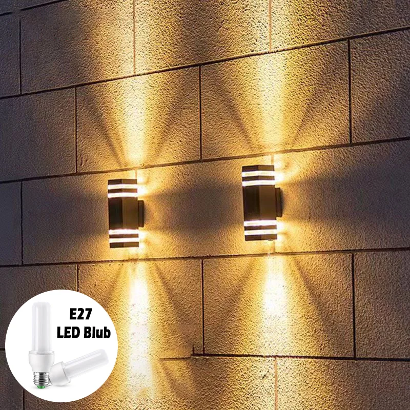 Decor Wall Light LED E27 Bulb Waterproof socket Sconce Outdoor External ... - £6.23 GBP+