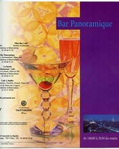 Bar Panoramique Menu Paris France Cocktails Grand Marnier &amp; Taittinger Champagne - £14.12 GBP