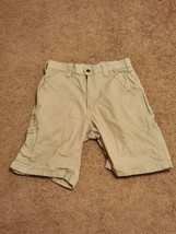 Carhartt Men Khaki 32&quot; Waist And 10&quot; Inseam Original Fit B147 Tan Shorts - $19.79