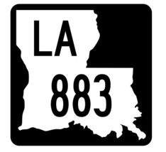 Louisiana State Highway 883 Sticker Decal R6176 Highway Route Sign - $1.45+