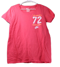 Nike T Shirt Women&#39;s XS Slim Fit Short Sleeve Rose Color &#39;72 Design - £6.77 GBP