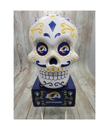 NFL Los Angeles Rams Sugar Skull Statue Dia De Los Muertos Day of the Dead - $569.63 MXN