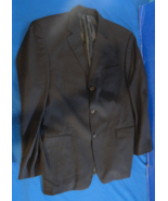 3 BUTTON DESIGNER LINEAGE MILAN NEW YORK PIN STRIPE BLACK SUIT JACKET 45L - $563.08 MXN