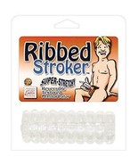 RIBBED STROKER REVERSIBLE TEXTURED MASTURBATOR SLEEVE CLEAR - $18.06 CAD